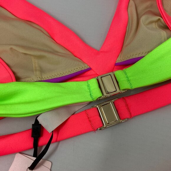 Agent Provocateur Mazzy Pink Green Purple Bikini Set AP2 Small NWT - Picture 9 of 12